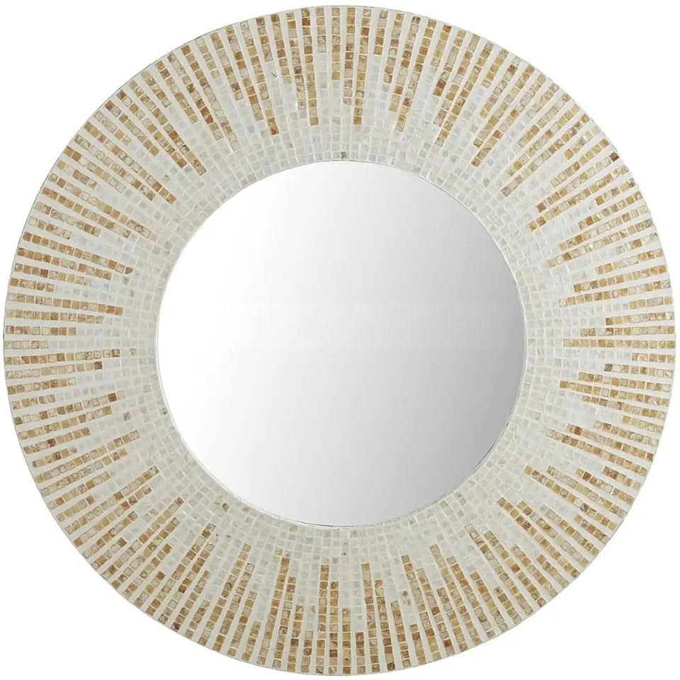 Sand and Shell Color Mosaic Glass Mirror