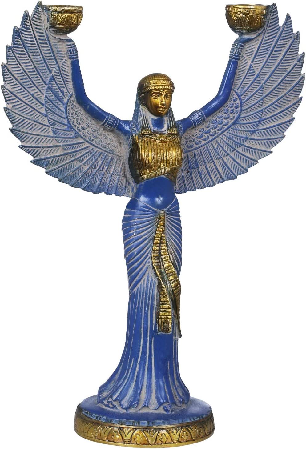 Brass Candle Holder Egyptian Sculpture