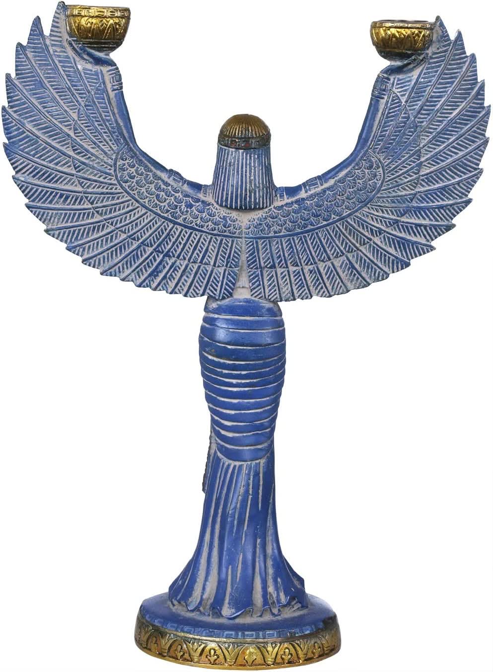 Brass Candle Holder Egyptian Sculpture