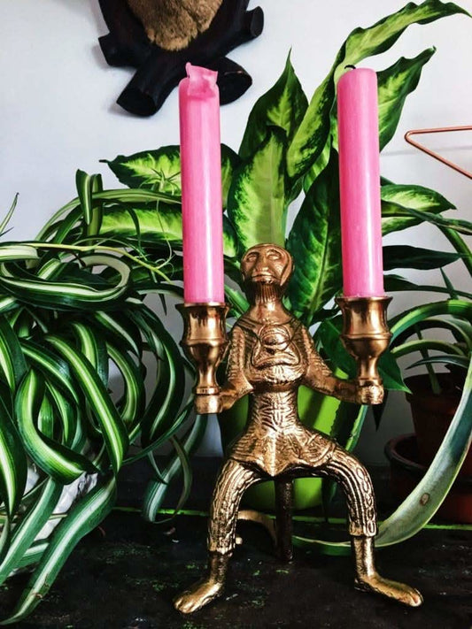 Monkey Metal Candle Holder