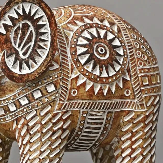 Safari Elephant Resin Statue Small