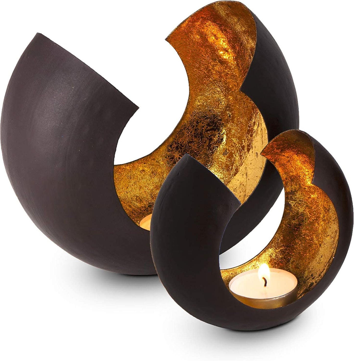 Set of Two Semi Circle Votive Holders