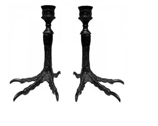 Set of Two Bird Claw Candle Holders