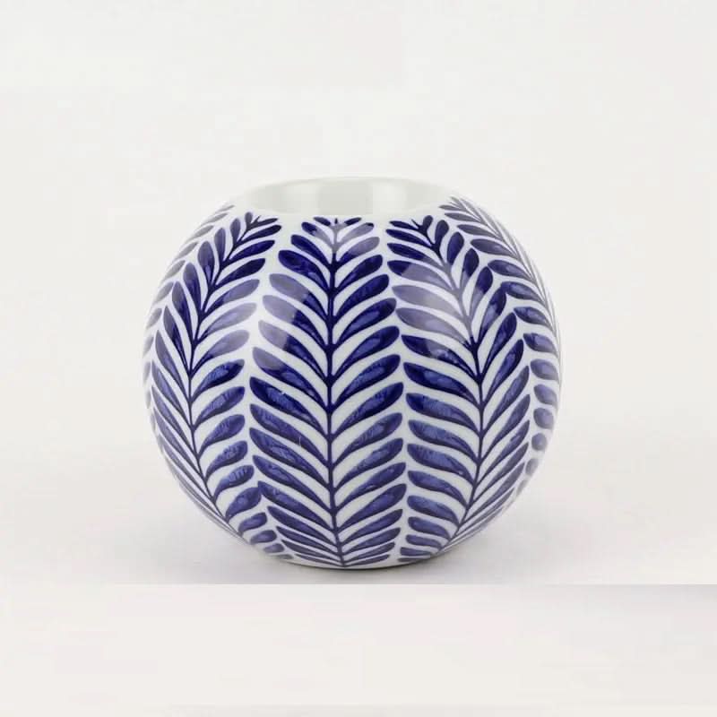 Blue Ceramic Tealight Candle Holder Set of 5