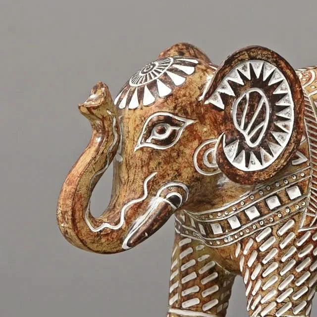 Safari Elephant Resin Statue Small