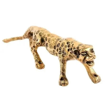 Vintage Brass Leopard Door Handles