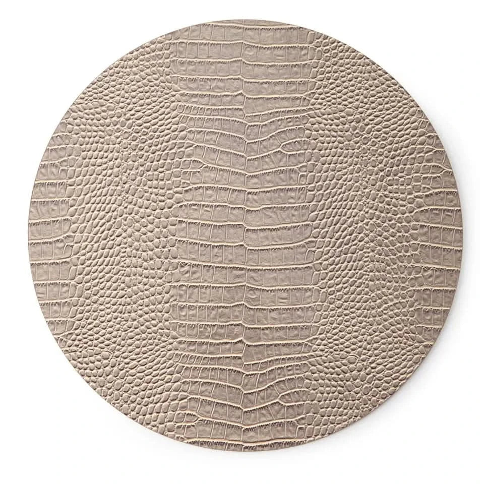 Set of Four Crocodile Embossed Vegan Leather Placemats