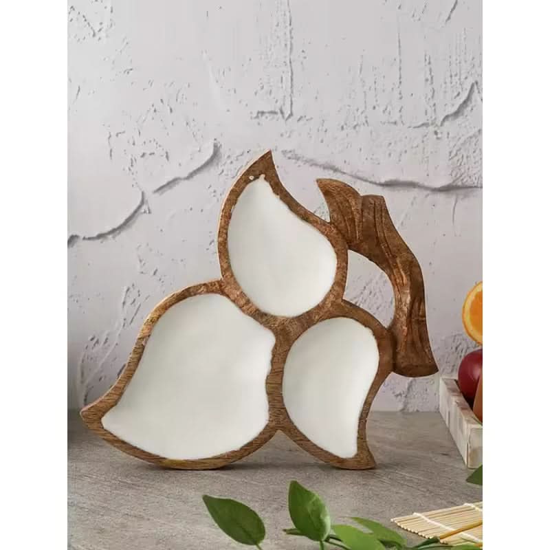 Mango wood Tray with Enamel