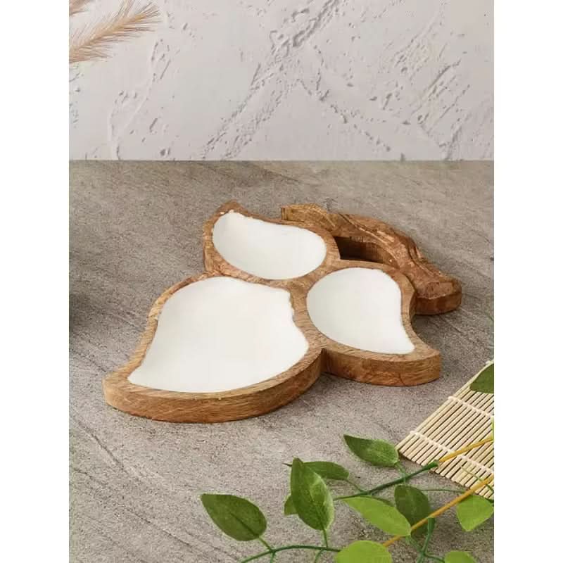 Mango wood Tray with Enamel