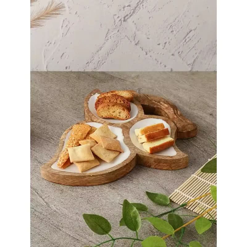Mango wood Tray with Enamel