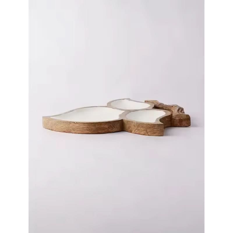 Mango wood Tray with Enamel
