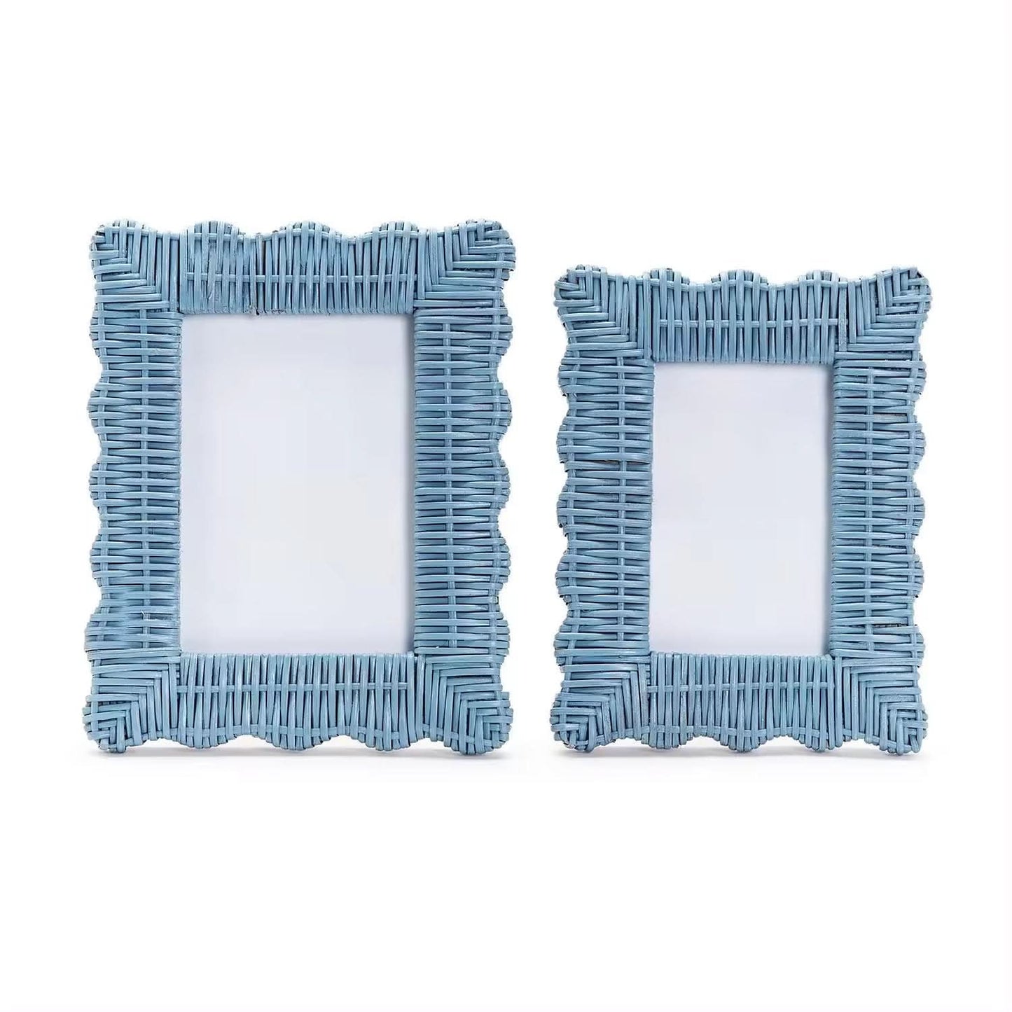 Set of 2 Rattan Picture Frames