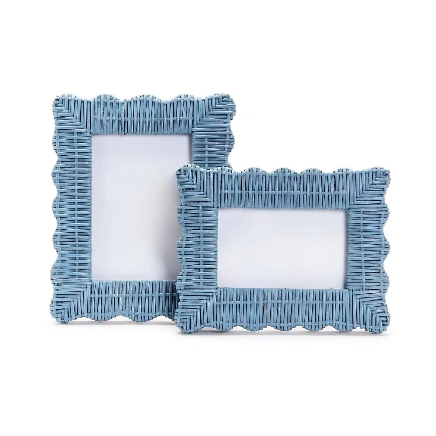 Set of 2 Rattan Picture Frames