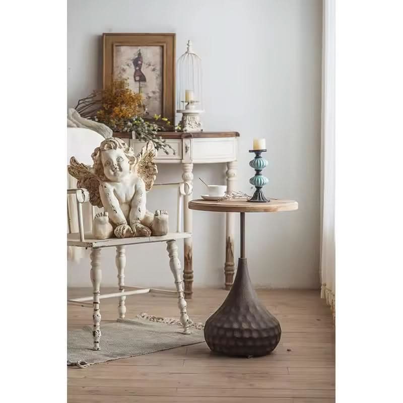 Metal and Wood Side Table