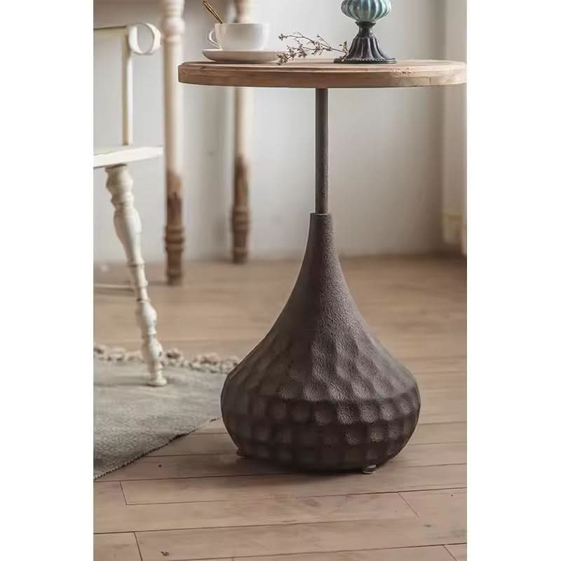 Metal and Wood Side Table