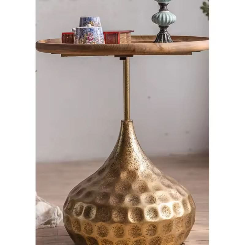 Metal and Wood Side Table