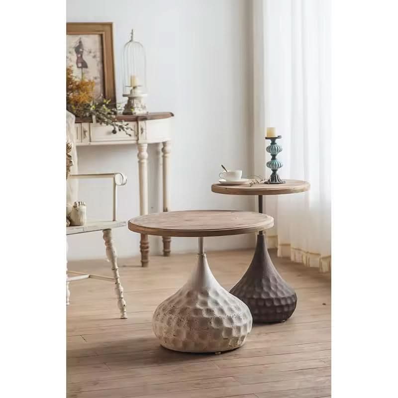 Metal and Wood Side Table
