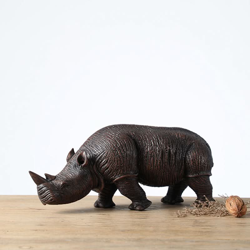Set of Two Decorative Rhinoceros Sculpture For Living Room