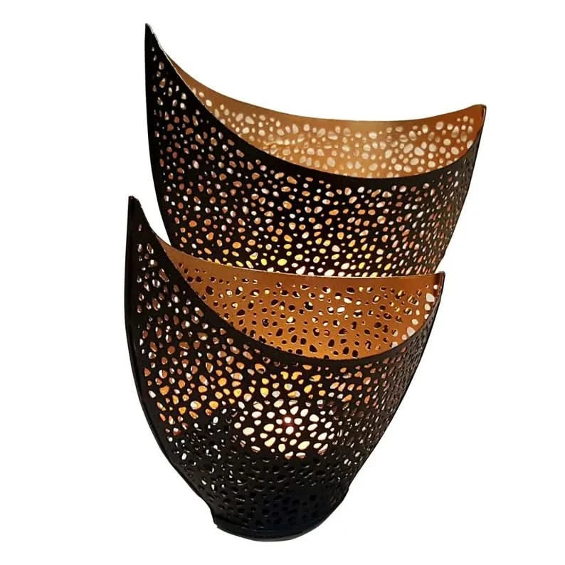 Two Semi Circle Lasercut Votive Holders