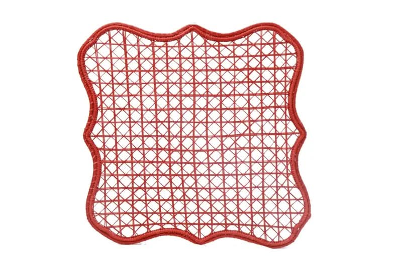 Set of Four Hand Woven Palm Leaf Placemats