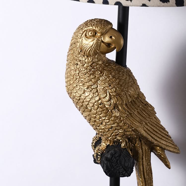 Gold Tone Resin Parrot Statue