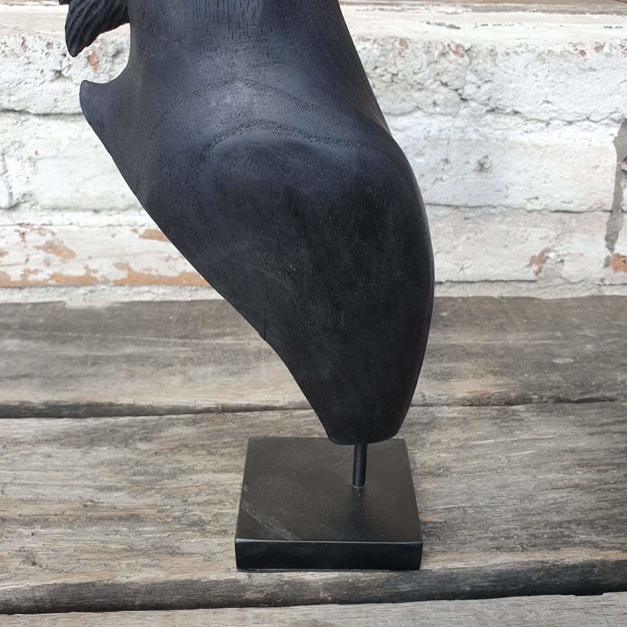 Hand carved Wooden Horse Head Statue Black - bohemian-beach-house