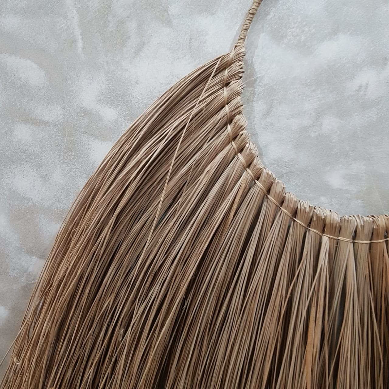 Natural Seagrass Wall Decor Fan - bohemian-beach-house