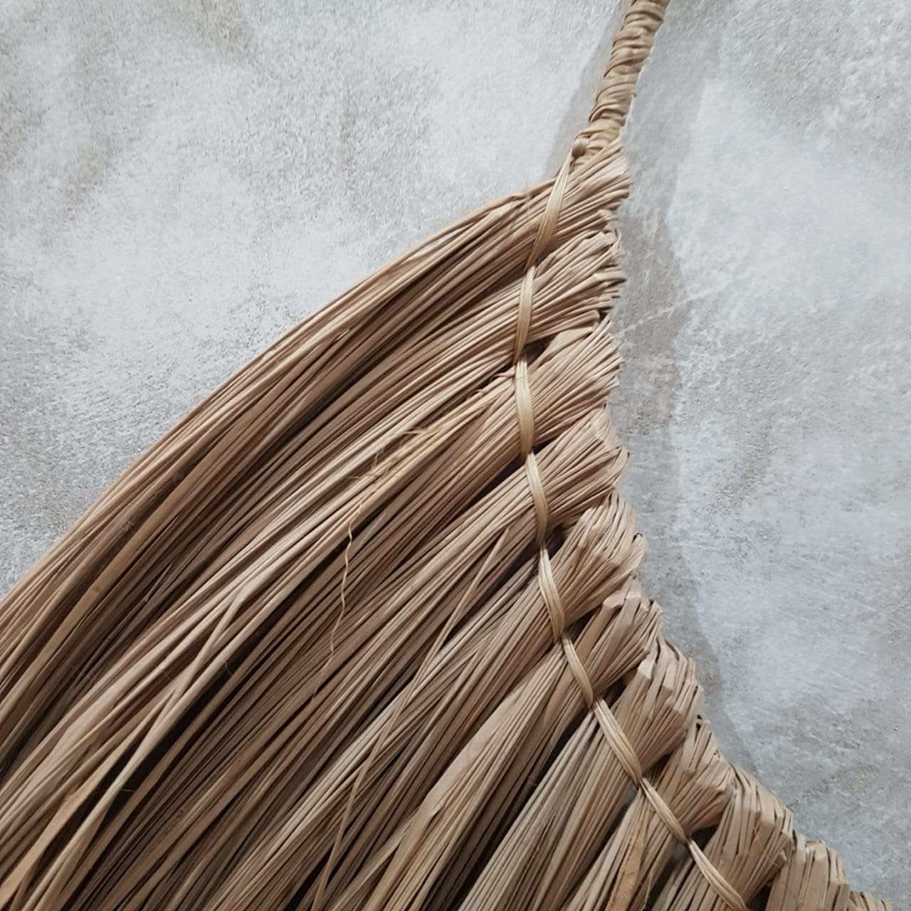 Natural Seagrass Wall Decor Fan - bohemian-beach-house