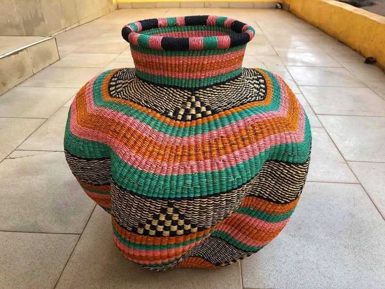 Large Twisted Bassabassa FLower Pot Basket
