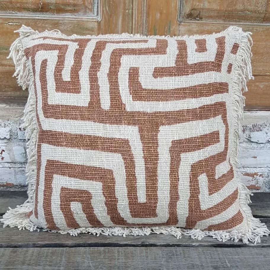 Savannah Print Pillow Black - bohemian-beach-house