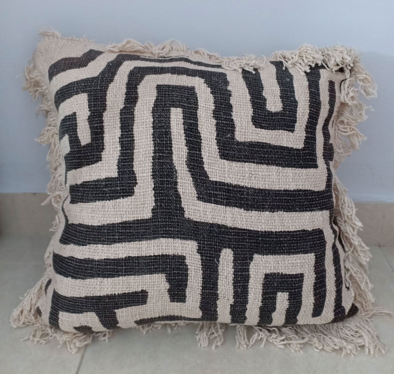 Savannah Print Pillow Black - bohemian-beach-house