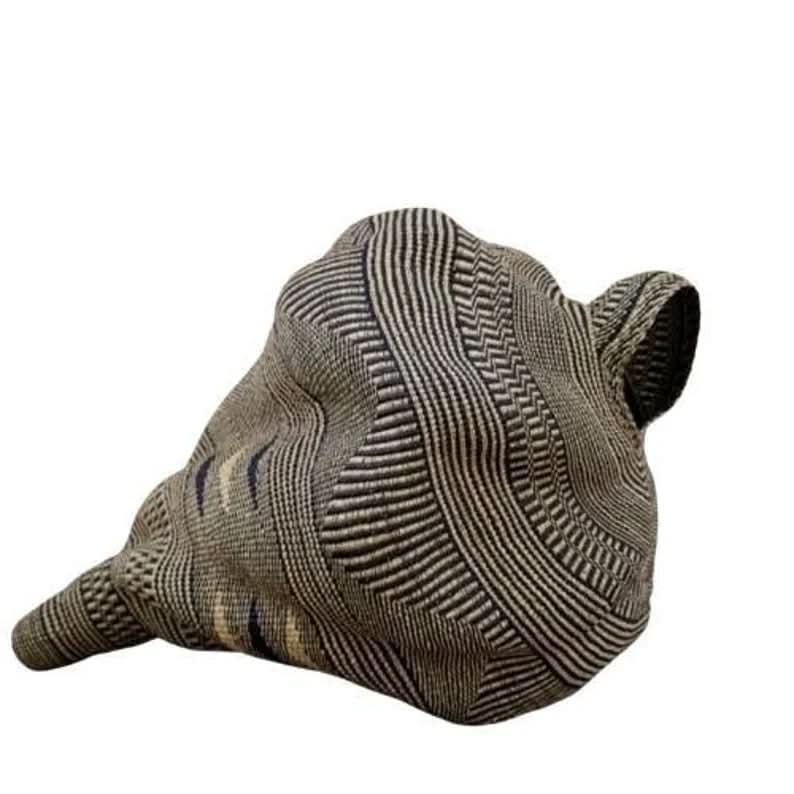 Twisted " Shell " Ghana Basket in  Black Tribal