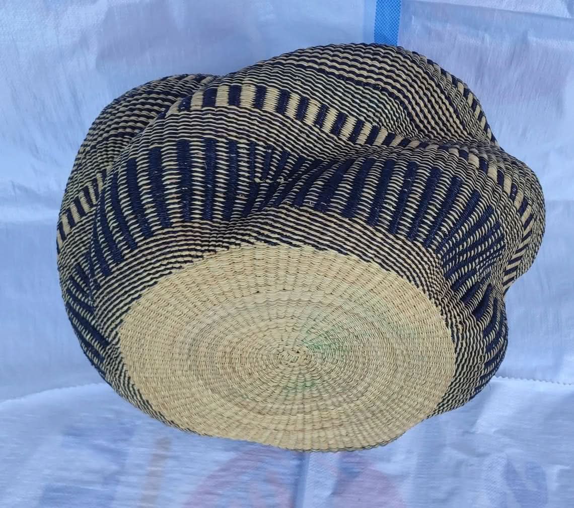 Double Headed Bassabassa Basket in Black Tribal