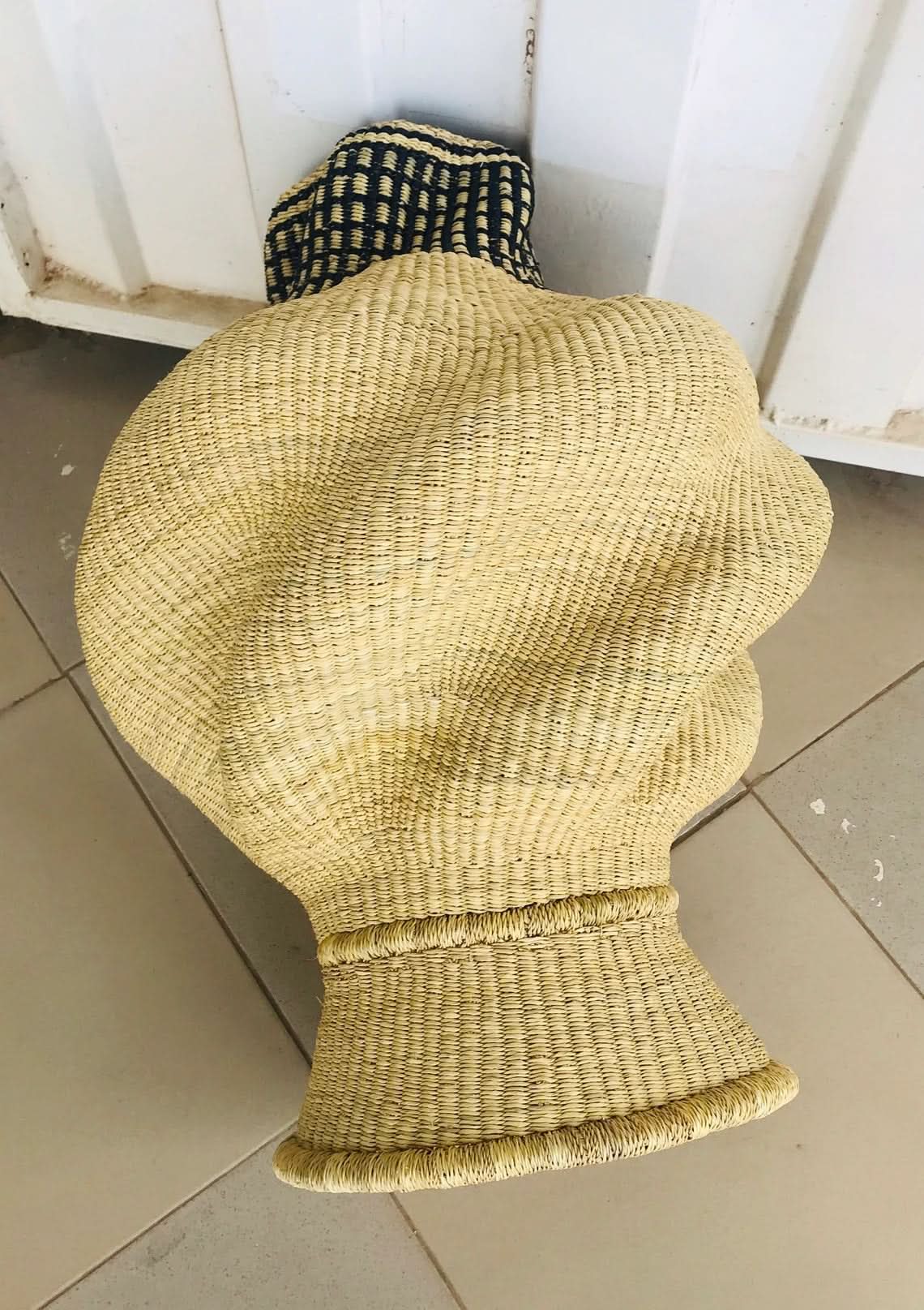 Large Twisted Bassabassa Basket in Natural and Black