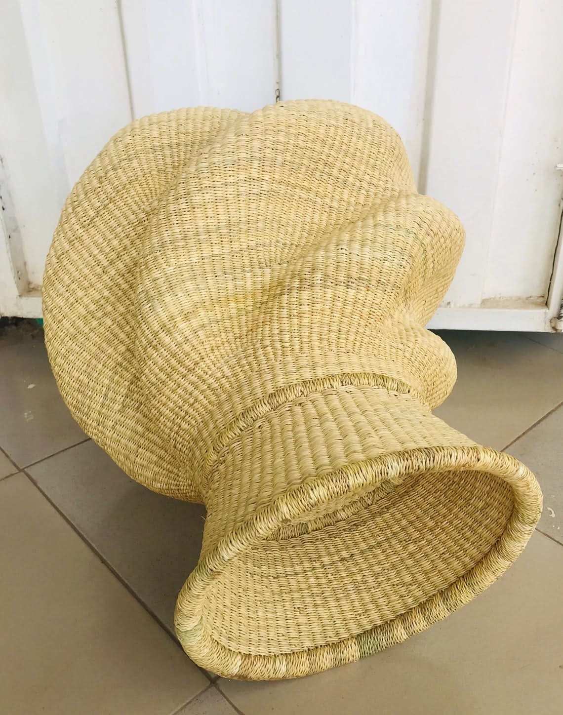 Large Twisted Bassabassa Basket in Natural and Black