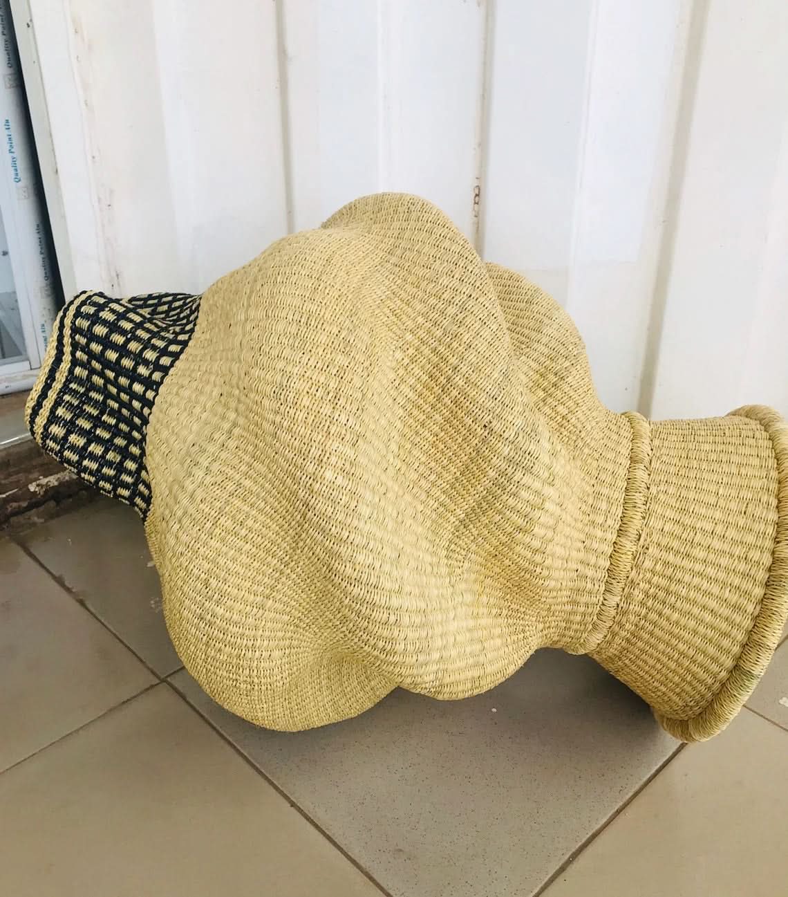 Large Twisted Bassabassa Basket in Natural and Black