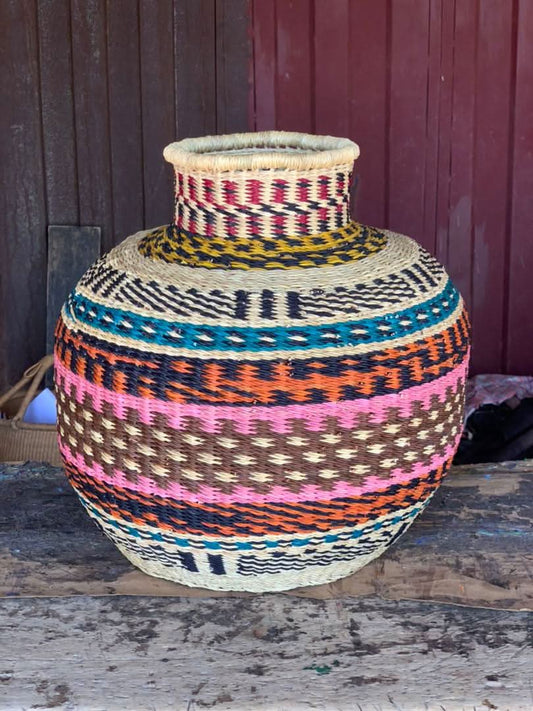 Hand Woven Flower Pot Multi