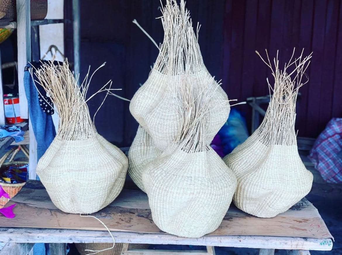 Medium Rasta Yamayama Basket in Natural