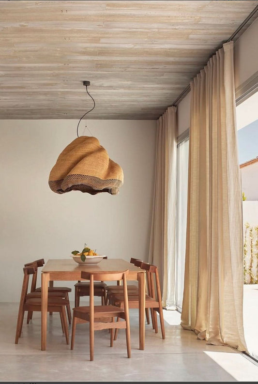 Extra Large Wave Lamp Basket in Natural
