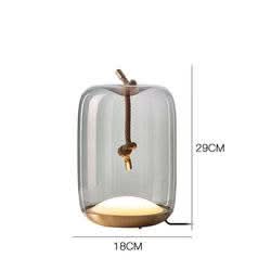 Modern Smoke Glass Table Lamp