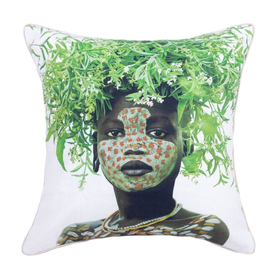 Omo Valley Print Pillow W - bohemian-beach-house