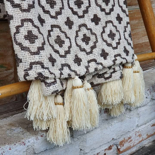 Moroccan Print Throw Blanket